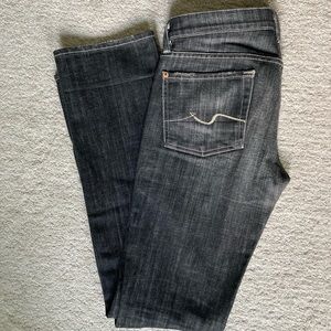7 for all mankind black stressed wash size 27